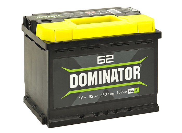 Аккумулятор 6СТ-62 (LBR) Dominator низкий (обрат)