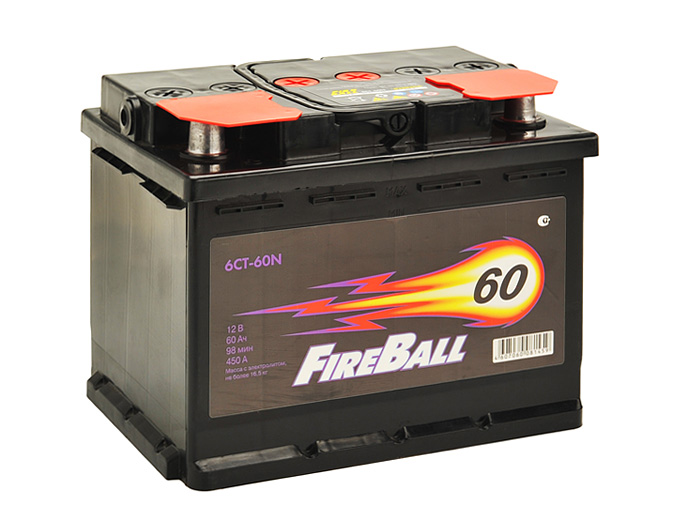 Аккумулятор 6CT-60 NR (0) Fire Ball (обрат)